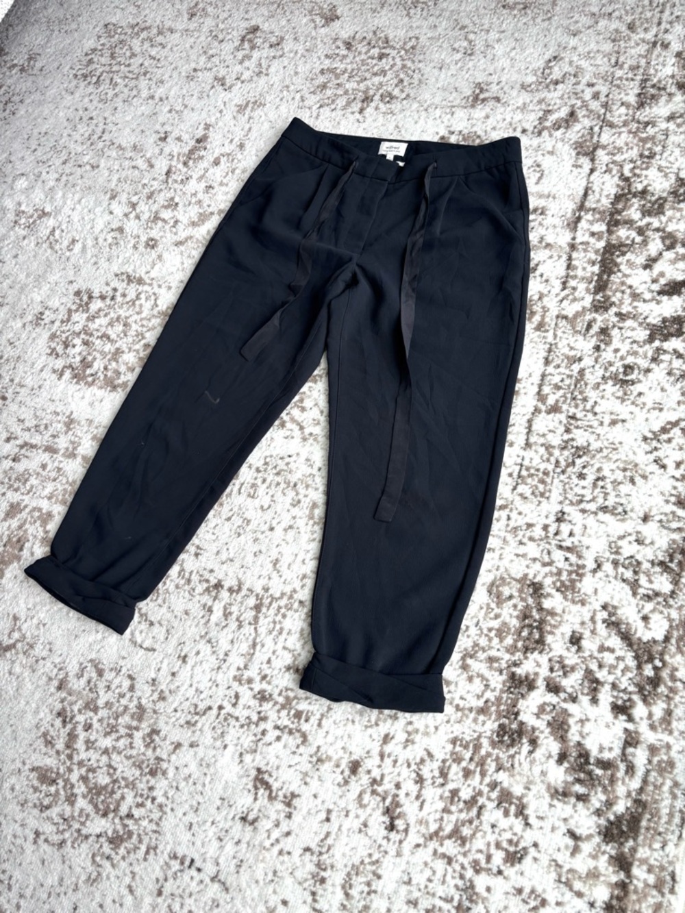 Aritzia Wilfred Allant Japanese Crepe Tailored Cuffed Trouser Pants - Picture 3 of 9